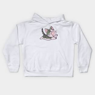 I draw pink pastel happy running chi the kitten 5 / Chi's sweet home Kids Hoodie